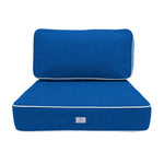 Premium kussenset 60x60 Koningsblauw - Dik 12cm & Biesafwerking