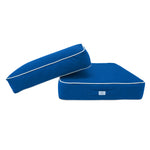 Ensemble Coussins Premium 50x50 Bleu Royal - Épais 12cm & Finition Passepoil