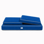Premium-Kissen-Set 120x60 Königsblau - 1 Sitzfläche + 2 Rückenlehnen (Dick 12cm & Passepoil)