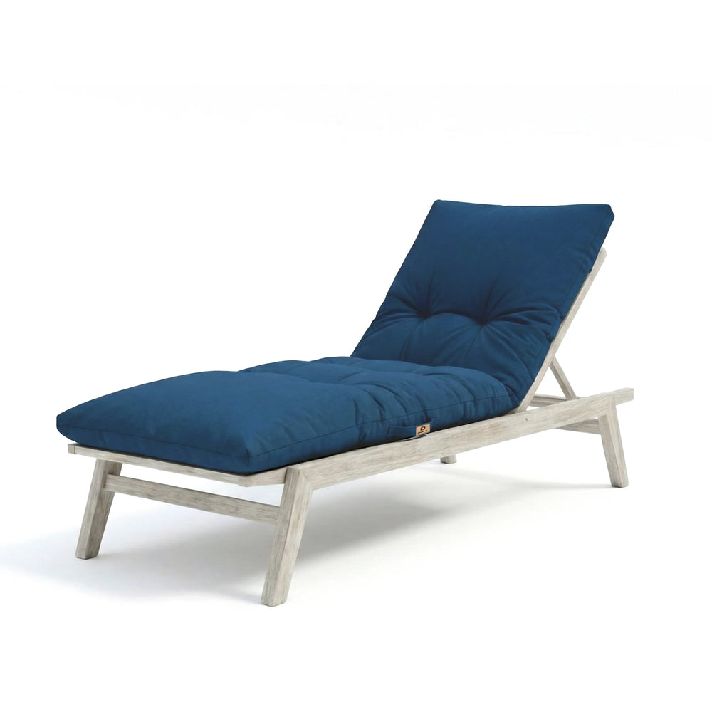 Colchão para Espreguiçadeira 185x60 Azul Petróleo, tecido de poliéster