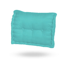Back cushion for pallet padded in Polyester Caribbean Blue 60x40x15cm