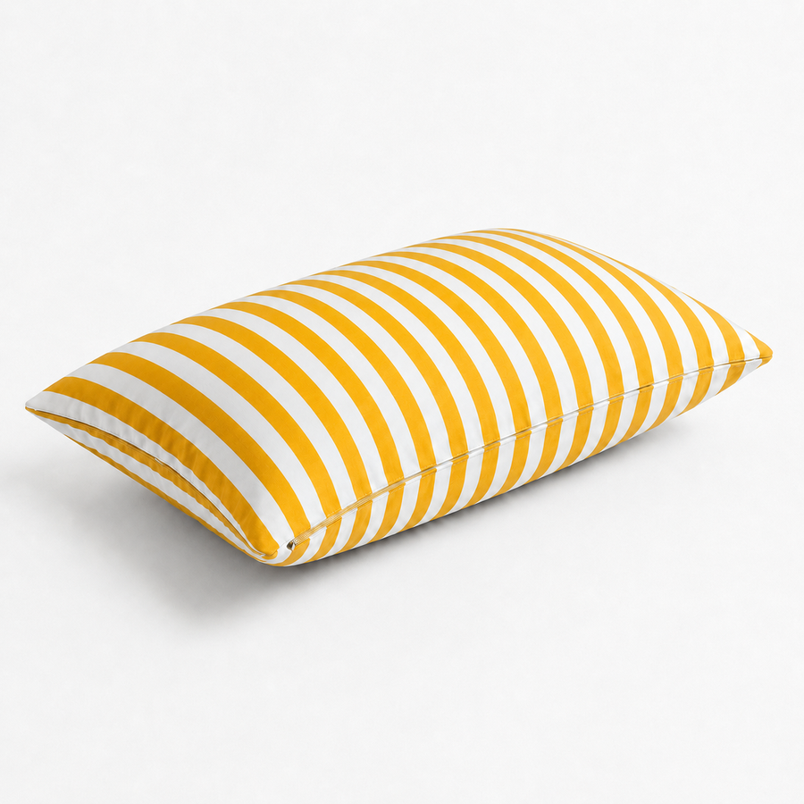 Set of 2 Garden Scatter Cushions 60x35 cm Yellow Stripe – photo 4