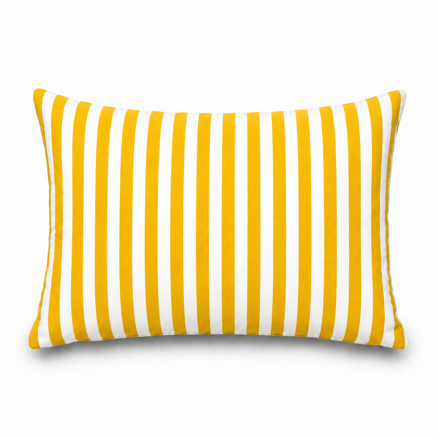 Set of 2 Garden Scatter Cushions 60x35 cm Yellow Stripe – photo 6