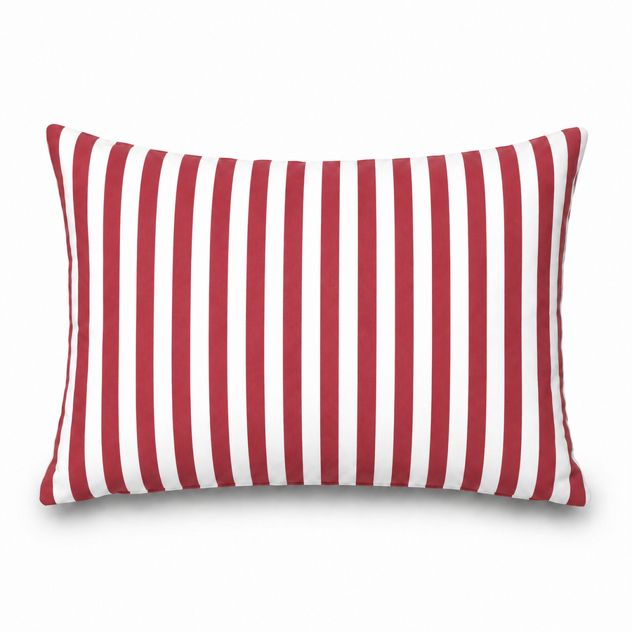 Set of 2 Garden Scatter Cushions 60x35 cm Red Stripe – photo 7