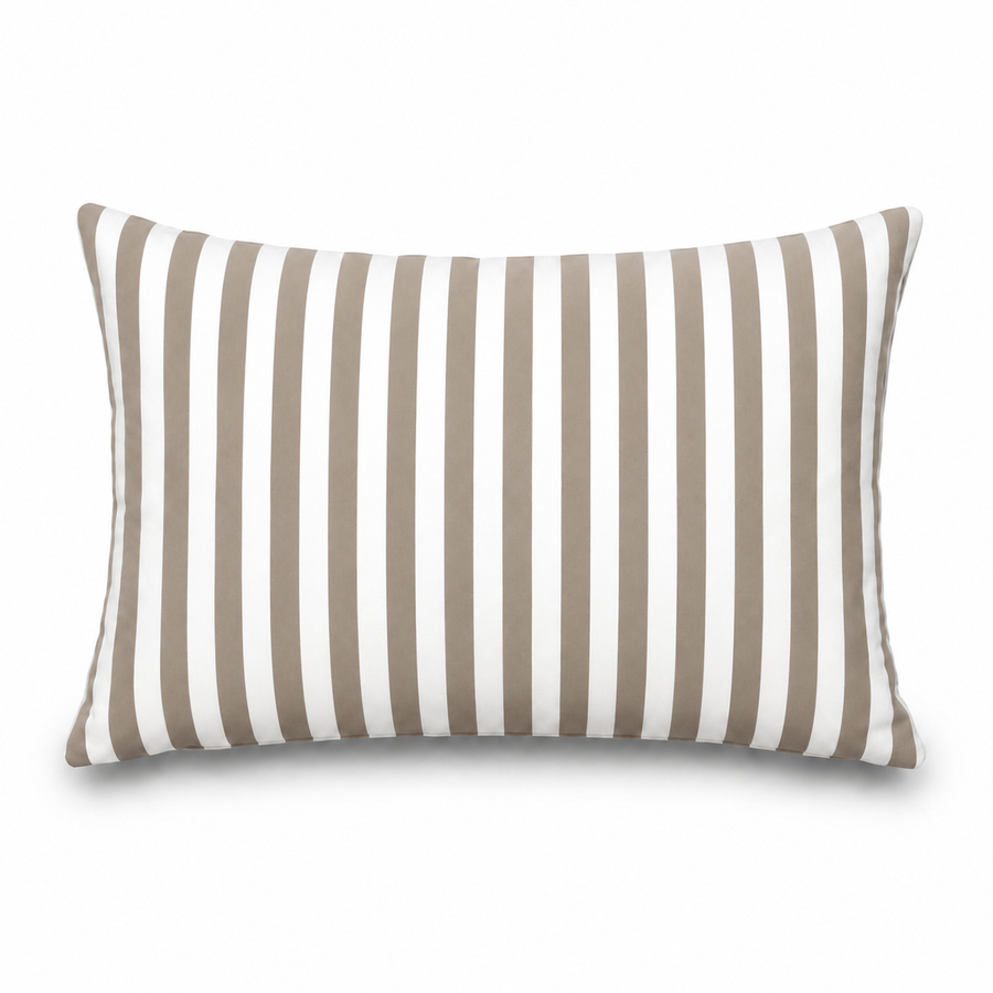Set of 2 Garden Scatter Cushions 60x35 cm Beige Stripe – photo 6