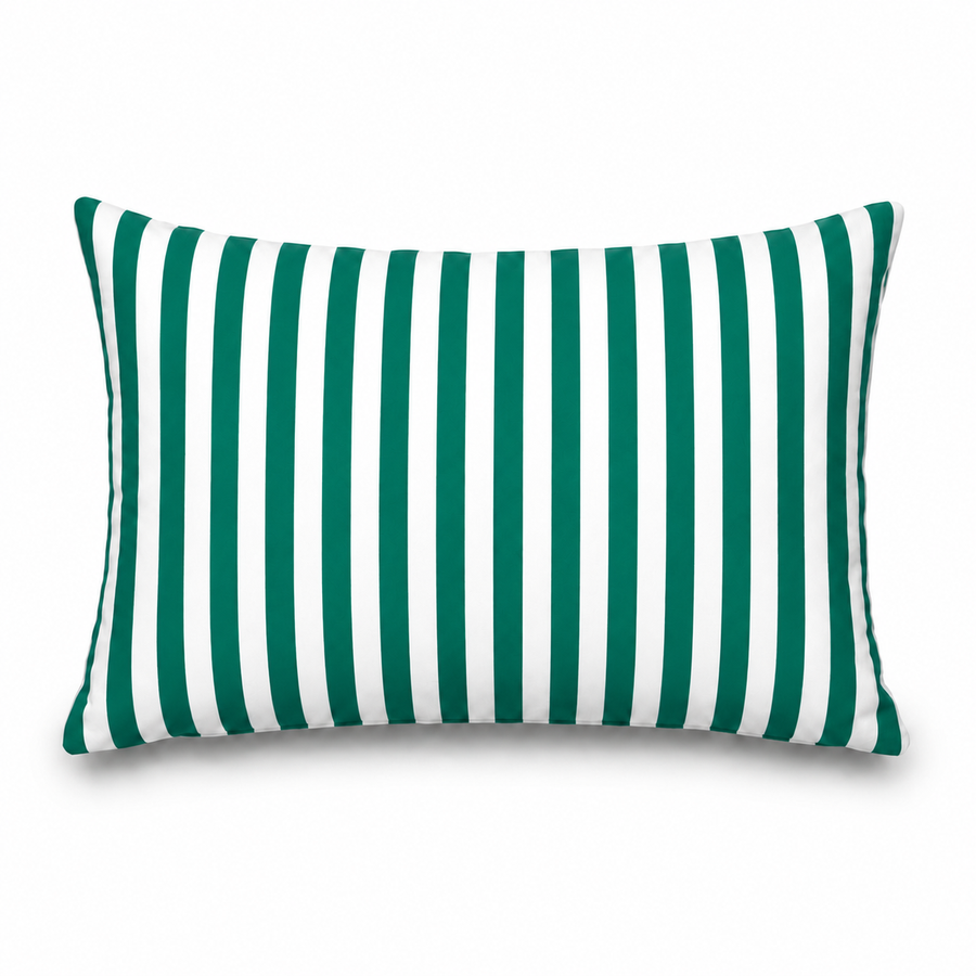 Set of 2 Garden Scatter Cushions 60x35 cm Green Stripe – photo 6