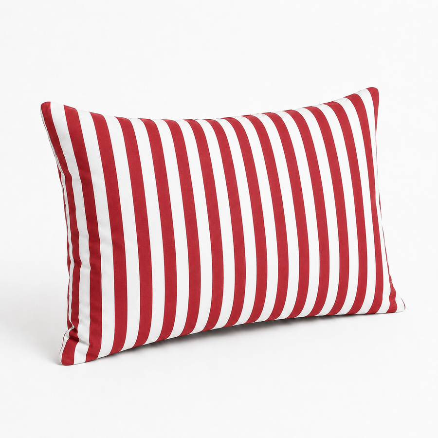 Set of 2 Garden Scatter Cushions 60x35 cm Red Stripe – photo 6