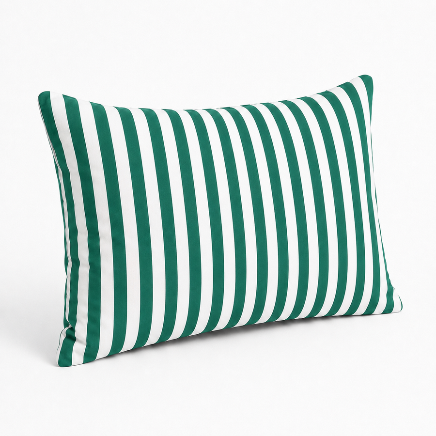 Set of 2 Garden Scatter Cushions 60x35 cm Green Stripe – photo 7