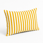Lot de 2 Coussins d'Appoint Jardin 60x35 cm Rayure Jaune - Premium 270g Déhoussable
