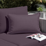 Coussin de décoration extérieur, déhoussable, lot de 2, 60x35cm - Gris carbone - Deco-arts.fr