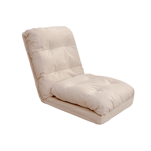 Fauteuil de Sol Convertible Beige - 3 en 1 (Lit 210x60) & Dossier Réglable