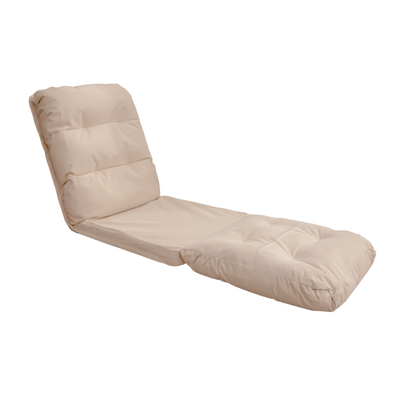 Coussin pour fauteuils et canapés beige, convertible en lit 210x60 avec dossier réglable, pour fauteuil de sol 3 en 1.