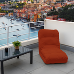 Coussin pour fauteuil de sol convertible terracotta, 3 en 1 avec dossier réglable, idéal pour canapé ou lit.