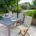 Lot de 4 Coussins Chaise Haut Dossier 95x40 - Motif Rayures Solaires (Confort 5cm)
