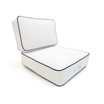 Coussins pour salon de jardin premium déhoussable 50x50cm - Blanc - Déco Arts