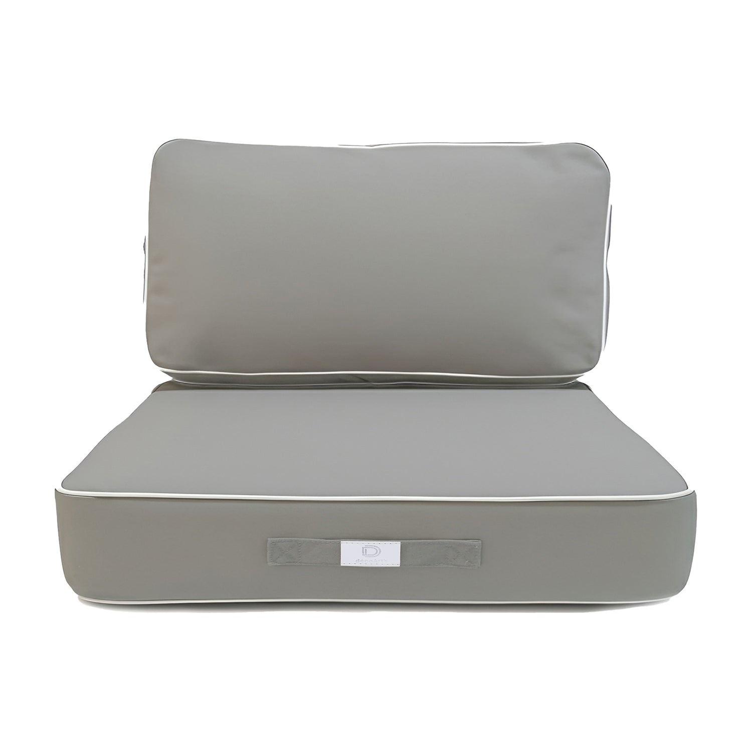 Coussins pour salon de jardin premium déhoussable 60x60cm - Gris clair - Déco Arts