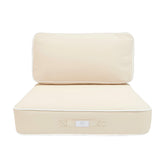 Coussins pour salon de jardin premium déhoussable 60x60cm - Jaune beurre - Déco Arts