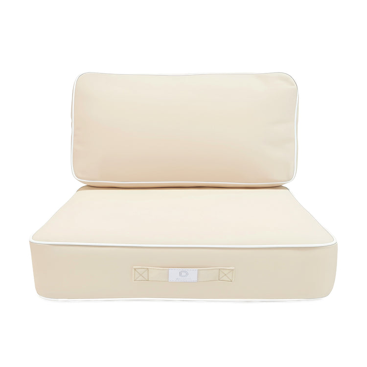 Coussins pour salon de jardin premium déhoussable 60x60cm - Jaune beurre - Déco Arts