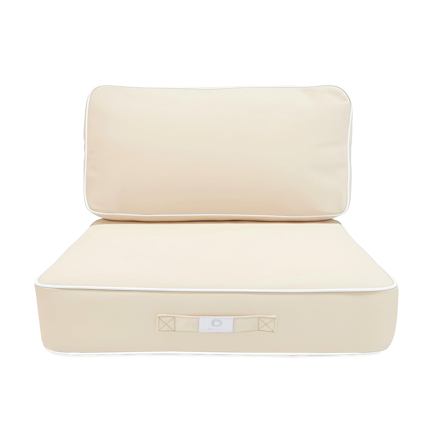 Coussins pour salon de jardin premium déhoussables - 50x50cm - Jaune Beurre - Déco Arts