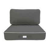 Coussins pour salon de jardin premium déhoussable 50x50cm - Gris foncé - Déco Arts