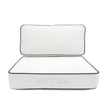 Coussins pour salon de jardin premium déhoussable 50x50cm - Blanc - Déco Arts