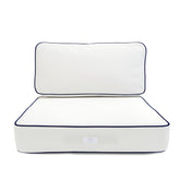 Coussins pour salon de jardin premium déhoussable 60x60cm - Blanc - Déco Arts