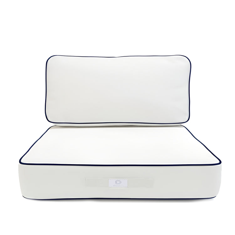 Coussins pour salon de jardin premium déhoussable 60x60cm - Blanc - Déco Arts