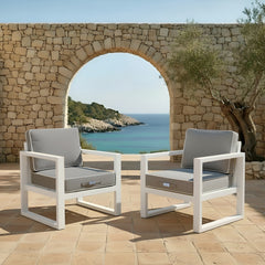 Ensemble Coussins Premium 50x50 Gris Clair - Épais 12cm & Finition Passepoil