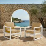 Ensemble de coussins pour fauteuils et canapés, 50x50 cm, design moka avec passepoil, épaisseur 12 cm, Deco-arts.fr