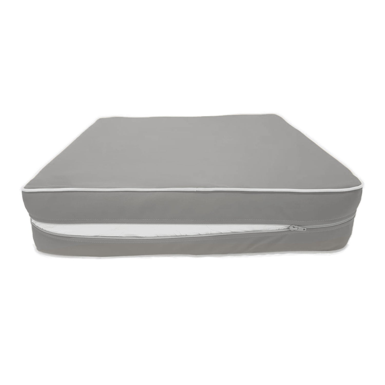 Coussins pour salon de jardin premium déhoussable 60x60cm - Gris clair - Déco Arts