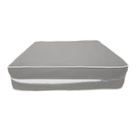 Coussins pour salon de jardin premium déhoussable 50x50cm - Gris clair - Déco Arts