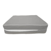 Coussins pour salon de jardin premium déhoussable 50x50cm - Gris clair - Déco Arts