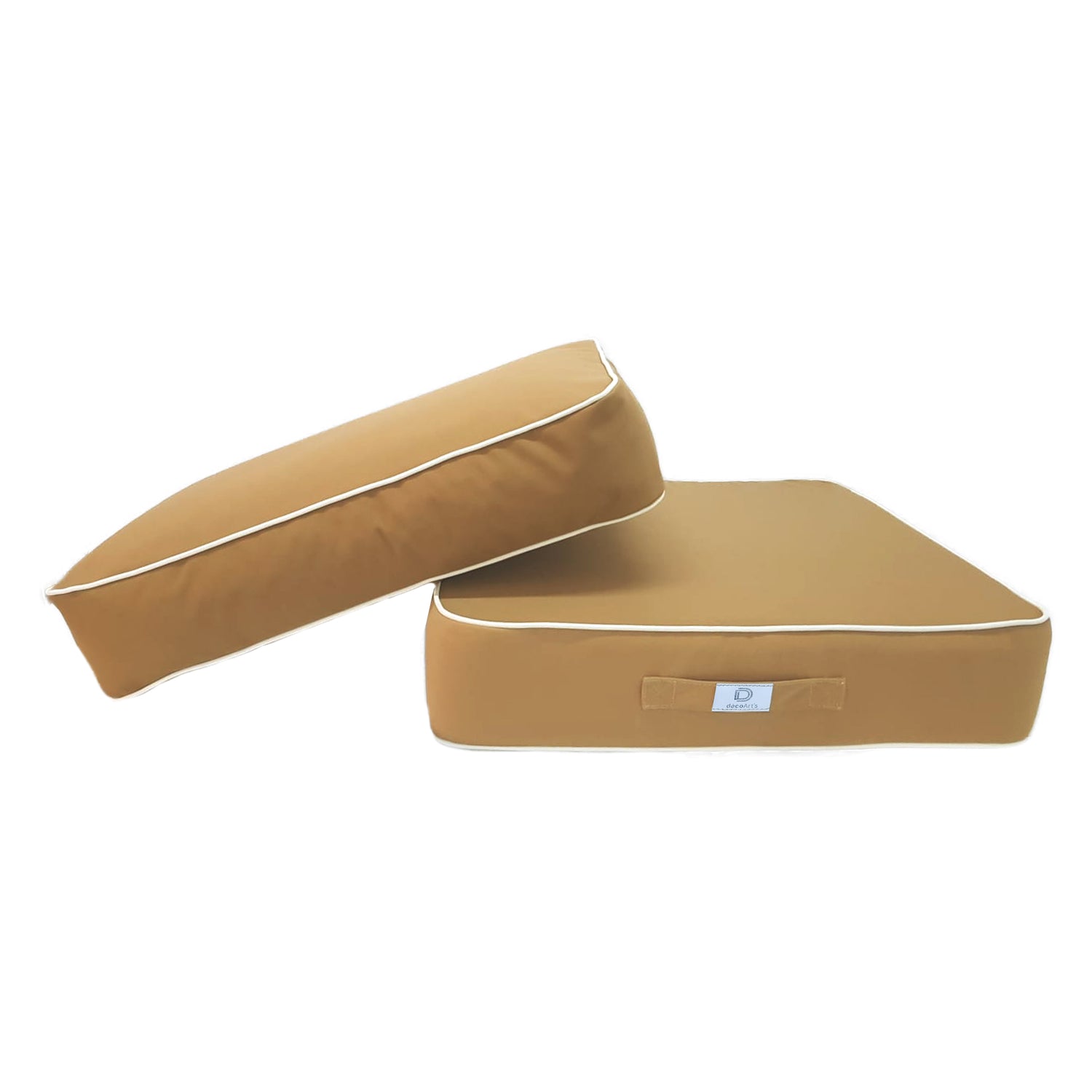 Coussins pour salon de jardin premium déhoussable 60x60cm - Moka - Déco Arts