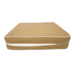 Ensemble de coussins pour fauteuils et canapés, 50x50 cm, couleur moka, épais 12 cm avec finition passepoil, Deco-arts.fr