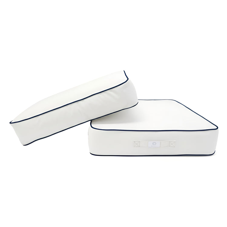 Coussins pour salon de jardin premium déhoussable 50x50cm - Blanc - Déco Arts