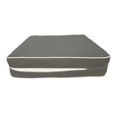 Coussins pour salon de jardin premium déhoussable 60x60cm - Gris foncé - Déco Arts