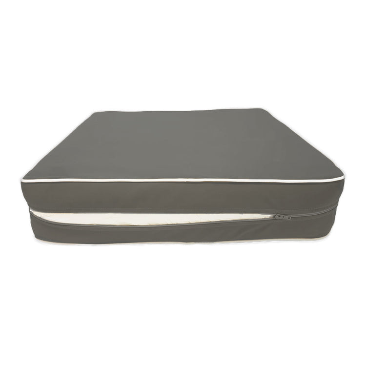 Coussins pour salon de jardin premium déhoussable 60x60cm - Gris foncé - Déco Arts