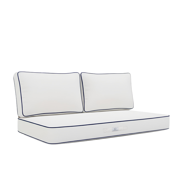 Coussins pour salon de jardin déhoussable premium 120x60cm - Blanc - Déco Arts
