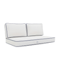Coussins pour salon de jardin déhoussable premium 120x60cm - Blanc - Déco Arts