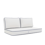 Coussins pour salon de jardin premium déhoussable 100x50cm - Blanc - Déco Arts