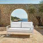 Coussins pour salon de jardin premium déhoussable 100x50cm - Blanc - Déco Arts