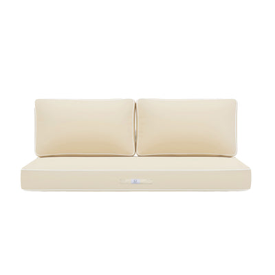 Coussins pour salon de jardin premium déhoussable 100x50cm - Jaune beurre - Déco Arts