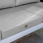 Coussins Deco-arts.fr pour fauteuils et canapés, ensemble gris galet 50x50 cm, déhoussables et anti-UV, pour salon jardin.