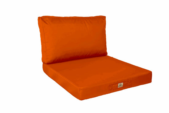 Coussins pour salon de jardin déhoussable 50x50cm orange