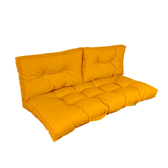 Coussins pour salon de jardin capitonné 100x50cm jaune