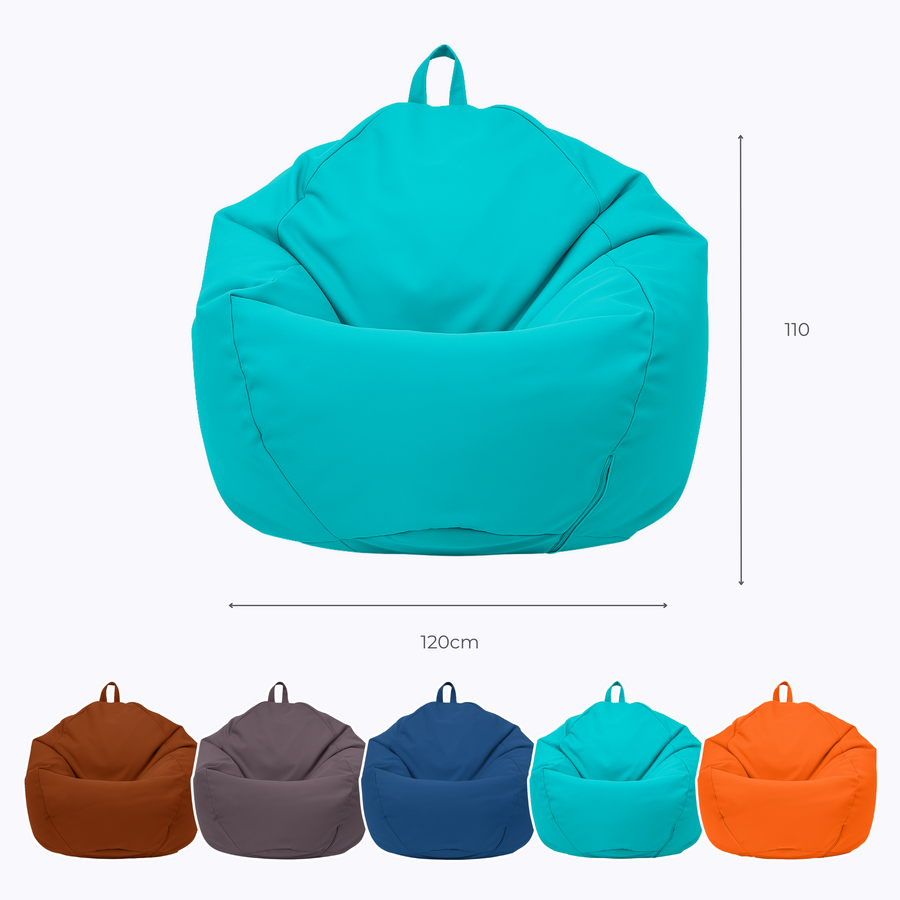 XL Pear Bean Bag 110x120 Caribbean Blue – dimensions
