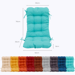 Coussin chaise dossier haut 120x50 cm bleu Caraïbes, capitonné, pour fauteuils et canapés, confort 8 cm.