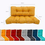 Ensemble de 2 coussins pour fauteuils et canapés, jaune miel, imperméables, épaissis à 15 cm, 120x80 cm, Deco-arts.fr