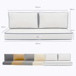 Coussins pour salon de jardin premium déhoussable 100x50cm - Blanc - Déco Arts