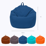 Pouf extérieur Déco Arts XL 110x120 cm en bleu pétrole déhoussable et imperméable, garni de billes pour un confort optimal.